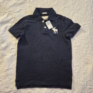 Abercrombie boys size 6 navy polo short sleeve shirt NWT